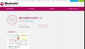 
							         William H Light, MD - Methodist Le Bonheur Healthcare								  
							    
