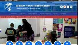 
							         William Henry Middle School: Home								  
							    