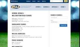 
							         William Penn High School - PIAA								  
							    