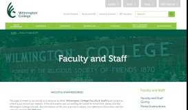 
							         Wilmington College Faculty and Staff								  
							    