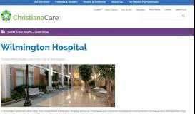 
							         Wilmington Hospital – Christiana Care Health System								  
							    