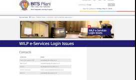 
							         WILP e-Services Login Issues - BITS Pilani								  
							    