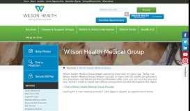 
							         Wilson Health Medical Group, LLC | Wilson Health								  
							    