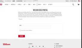 
							         Wilson Idea Portal | Wilson Sporting Goods								  
							    