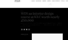 
							         WIN an interior design course at KLC | House & Garden								  
							    