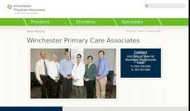 
							         Winchester Primary Care Associates | Winchester Physician ...								  
							    