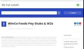 
							         WinCo Foods Pay Stubs & W2s | MY PAY LOGIN								  
							    