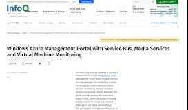 
							         Windows Azure Management Portal with Service Bus, Media Services ...								  
							    