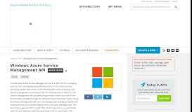
							         Windows Azure Service Management API | ProgrammableWeb								  
							    