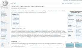 
							         Windows Communication Foundation - Wikipedia								  
							    