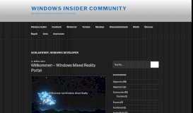 
							         Windows Developer – Windows Insider Community								  
							    