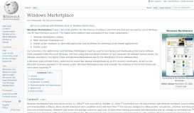 
							         Windows Marketplace - Wikipedia								  
							    