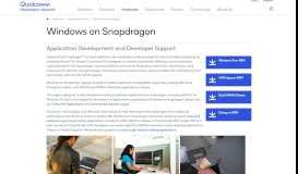 
							         Windows on Snapdragon - Qualcomm Developer Network								  
							    