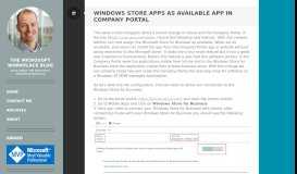 
							         Windows Store Apps as available App in Company Portal – The ...								  
							    