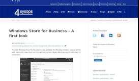 
							         Windows Store for Business – A first look – 4sysops								  
							    