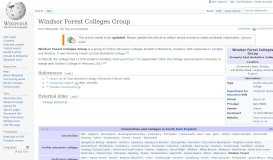 
							         Windsor Forest Colleges Group - Wikipedia								  
							    