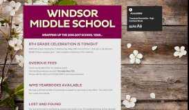 
							         Windsor Middle School - Smore								  
							    