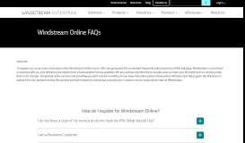 
							         Windstream Online FAQs | Windstream Enterprise								  
							    