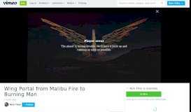
							         Wing Portal from Malibu Fire to Burning Man on Vimeo								  
							    