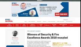 
							         Winners of Security & Fire Excellence Awards 2018 revealed								  
							    
