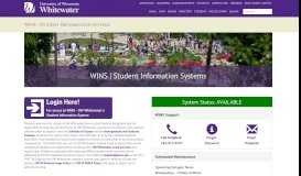 
							         WINS - Student Administration System | University of ... - UW-Whitewater								  
							    