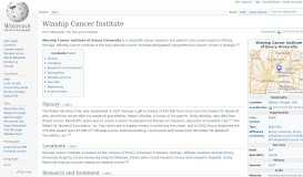 
							         Winship Cancer Institute - Wikipedia								  
							    