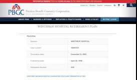 
							         WINTHROP HOSPITAL RETIREMENT PLAN | Pension Benefit ...								  
							    