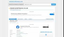 
							         wintrack.co.uk at WI. Wincanton - Login - Website Informer								  
							    