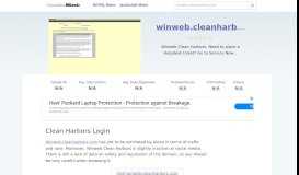 
							         Winweb.cleanharbors.com website. Clean Harbors Login.								  
							    