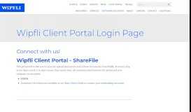 
							         Wipfli Client Portal Login Page - Wipfli - Wipfli LLP								  
							    