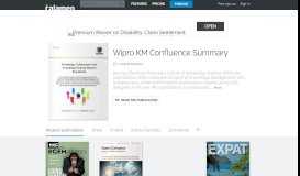 
							         Wipro KM Confluence Summary - Calaméo								  
							    
