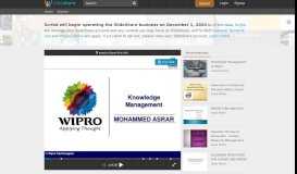 
							         WIPRO - Knowledge Management - SlideShare								  
							    