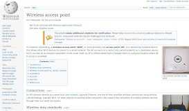 
							         Wireless access point - Wikipedia								  
							    