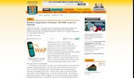 
							         Wireless Application Protokoll: Mit WAP mobil ins Internet - teltarif.de ...								  
							    