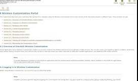 
							         Wireless Customization Portal - Oracle Docs								  
							    