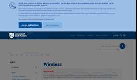 
							         Wireless - Intranet - UniSA								  
							    