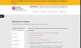 
							         Wireless On Campus | Temple ITS								  
							    