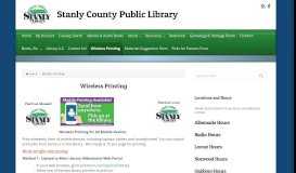 
							         Wireless Printing - Stanly County Public Library								  
							    