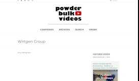 
							         Wirtgen Group Archive - Powder Bulk Videos Portal								  
							    