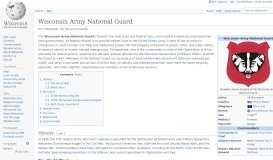 
							         Wisconsin Army National Guard - Wikipedia								  
							    