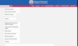 
							         Wisconsin Child Care Licensing Home Page								  
							    