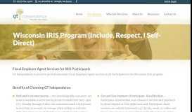 
							         Wisconsin IRIS Program - IRIS Fiscal Agent | GT Independence								  
							    