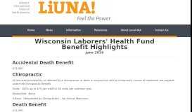 
							         Wisconsin Laborers' Health Fund Benefit ... - Laborers' Local 464								  
							    