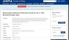 
							         Wisconsin Laborers Pension Fund et al v. The Bristol Group, LLC 3 ...								  
							    