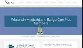 
							         Wisconsin Medicaid Members - BadgerCare Plus Members - MTM Inc								  
							    