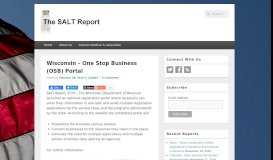 
							         Wisconsin – One Stop Business (OSB) Portal – The SALT Report								  
							    