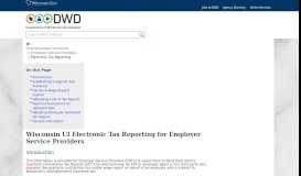 
							         Wisconsin UI Electronic Tax Reporting for Employer Service ...								  
							    