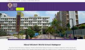 
							         Wisdom World ICSE School Hadapsar | Pune								  
							    