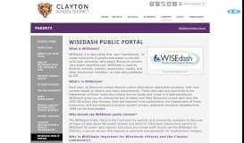 
							         WISEdash Public Portal - Clayton School District								  
							    