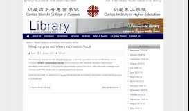 
							         WiseEnterprise and Wisers Information Portal | CIHE & CBCC Library								  
							    